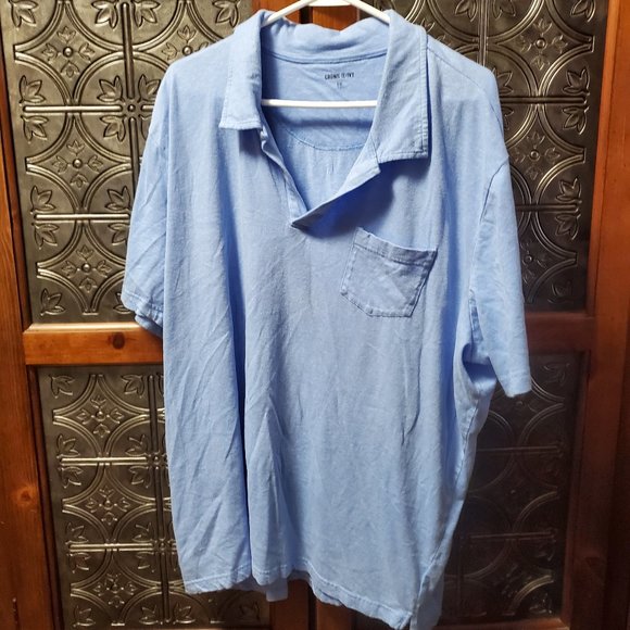 Crown & Ivy Light Blue S/S Open Neck XXL - Picture 1 of 3